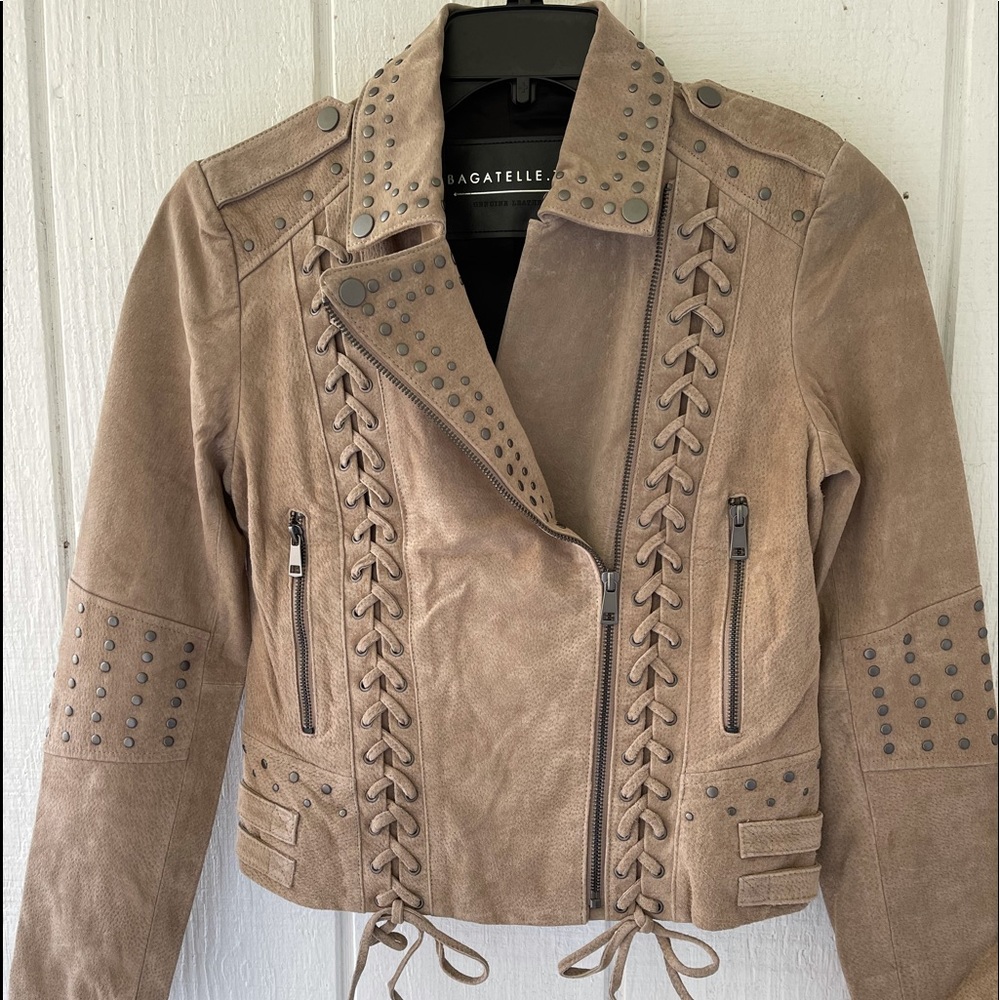 Ladies’ Bagatelle.NYC leather jacket. Small, lined